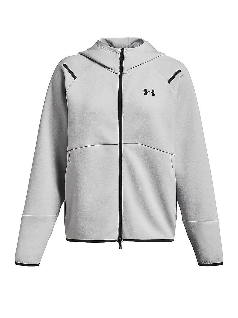 UNDER ARMOUR | Damen Kapuzenjacke UA Unstoppable Fleece mit durchgehendem Zip | Grau