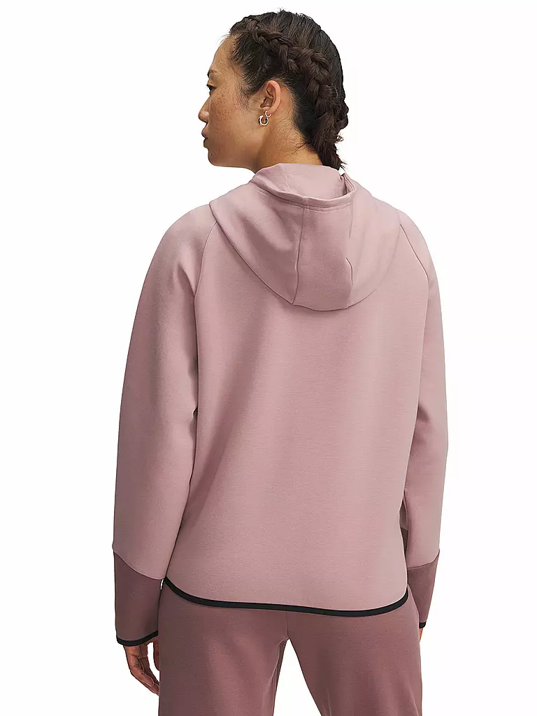 UNDER ARMOUR | Damen Kapuzenjacke UA Unstoppable Fleece mit durchgehendem Zip | beere