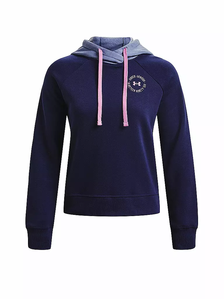 UNDER ARMOUR | Damen Kapuzenpullover UA Rival Fleece Colorblock | dunkelblau