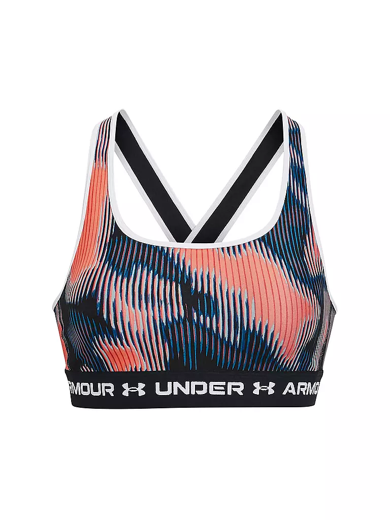 UNDER ARMOUR | Damen Sport-BH Armour® Mid Crossback Print Medium Support | orange