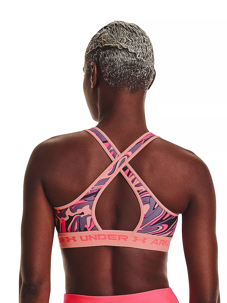 UNDER ARMOUR | Damen Sport-BH Armour® Mid Crossback Print Medium Support | pink