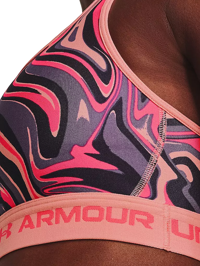 UNDER ARMOUR | Damen Sport-BH Armour® Mid Crossback Print Medium Support | pink