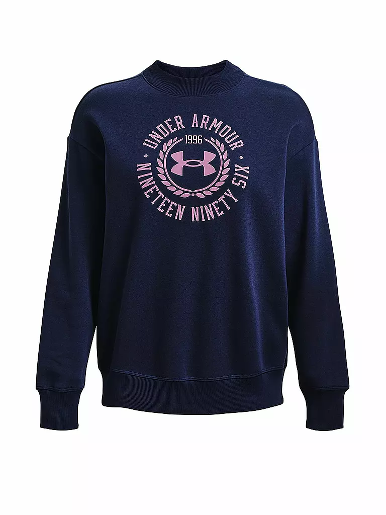 UNDER ARMOUR | Damen Sweater UA Rival Fleece Crest Graphic Crew | dunkelblau