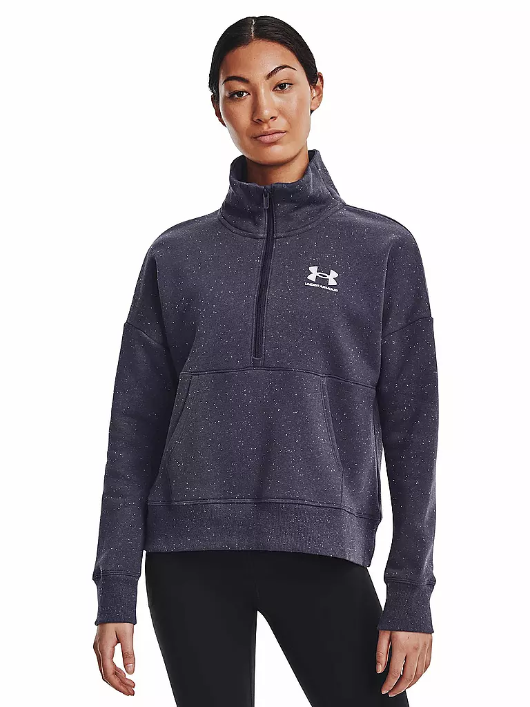 UNDER ARMOUR | Damen Sweater UA Rival Fleece mit ½ Zip | dunkelblau