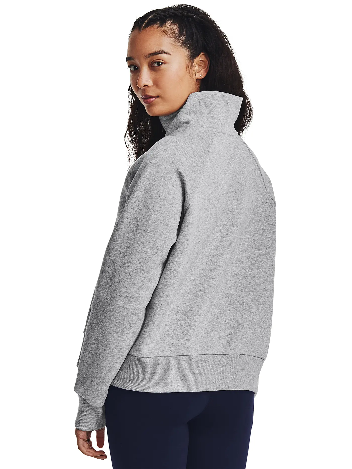 UNDER ARMOUR | Damen Sweater UA Rival Fleece mit ½ Zip | grau