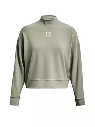 UNDER ARMOUR | Damen Sweater UA Rival Terry Mock Crew | Olive