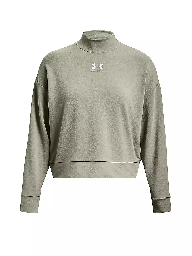 UNDER ARMOUR | Damen Sweater UA Rival Terry Mock Crew | olive