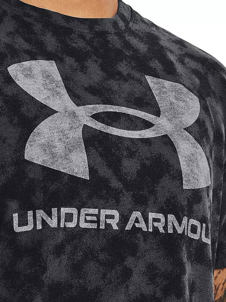 UNDER ARMOUR | Damen T-Shirt UA Logo Printed Heavyweight  | schwarz