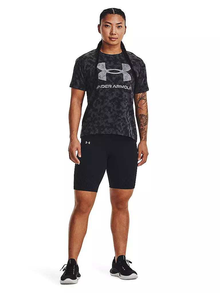 UNDER ARMOUR | Damen T-Shirt UA Logo Printed Heavyweight | schwarz