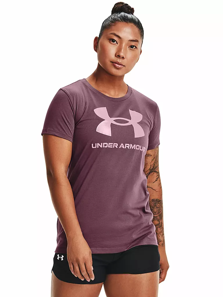 UNDER ARMOUR | Damen T-Shirt UA Sportstyle mit Grafik | lila