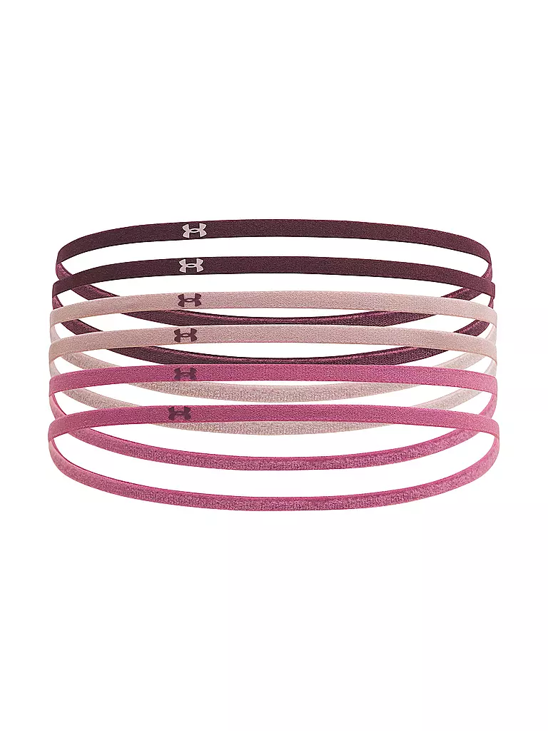 UNDER ARMOUR | Haarbänder UA Mini Elastic 6er Pack | beere