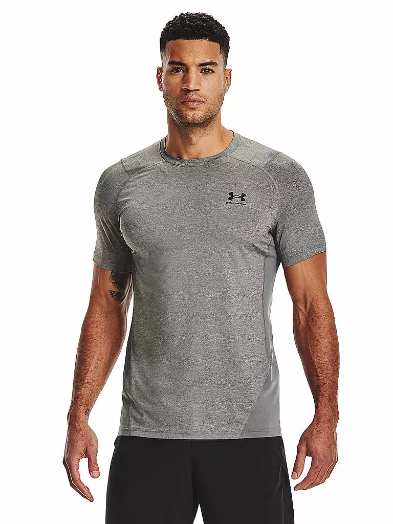 UNDER ARMOUR | Herren Fitnessshirt HeatGear® Armour Fitted | grau