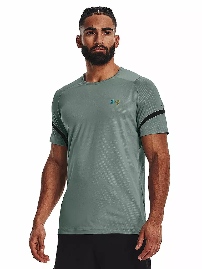 UNDER ARMOUR | Herren Fitnessshirt UA RUSH™ Emboss  | grün