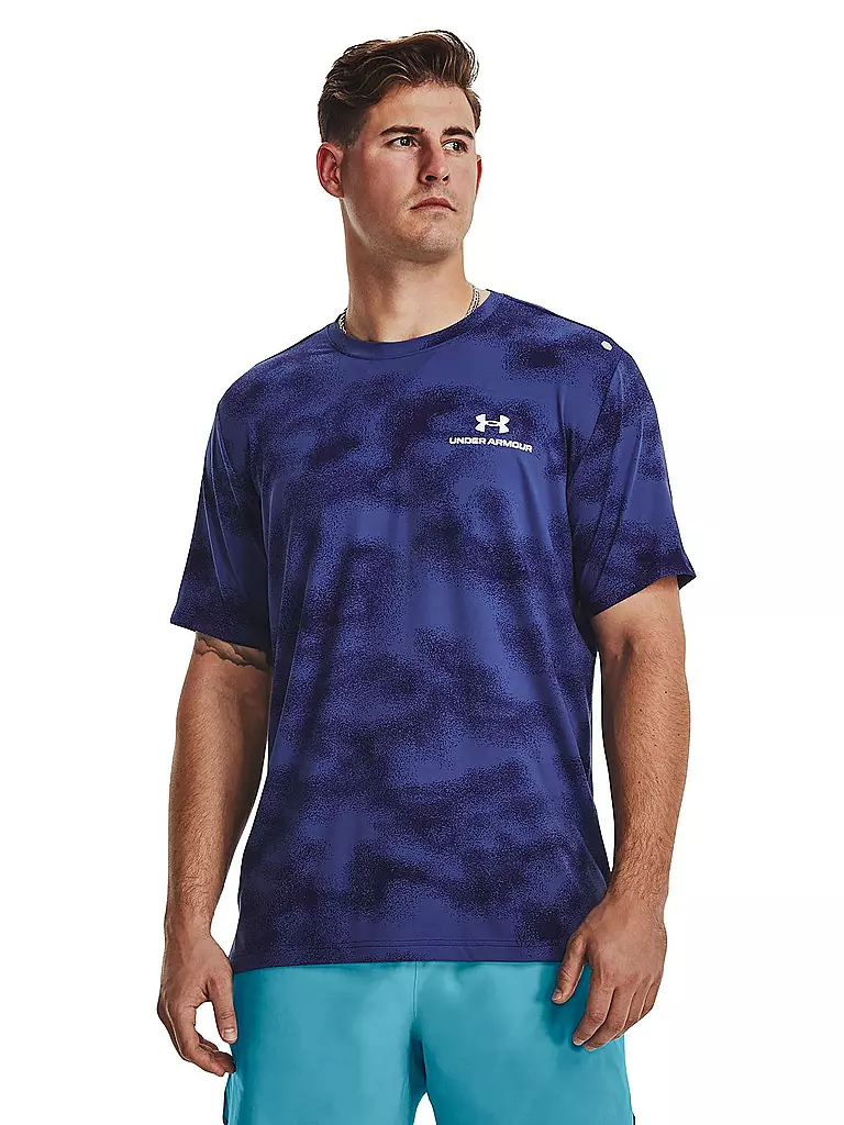 UNDER ARMOUR | Herren Fitnessshirt UA RUSH™ Energy Print | blau