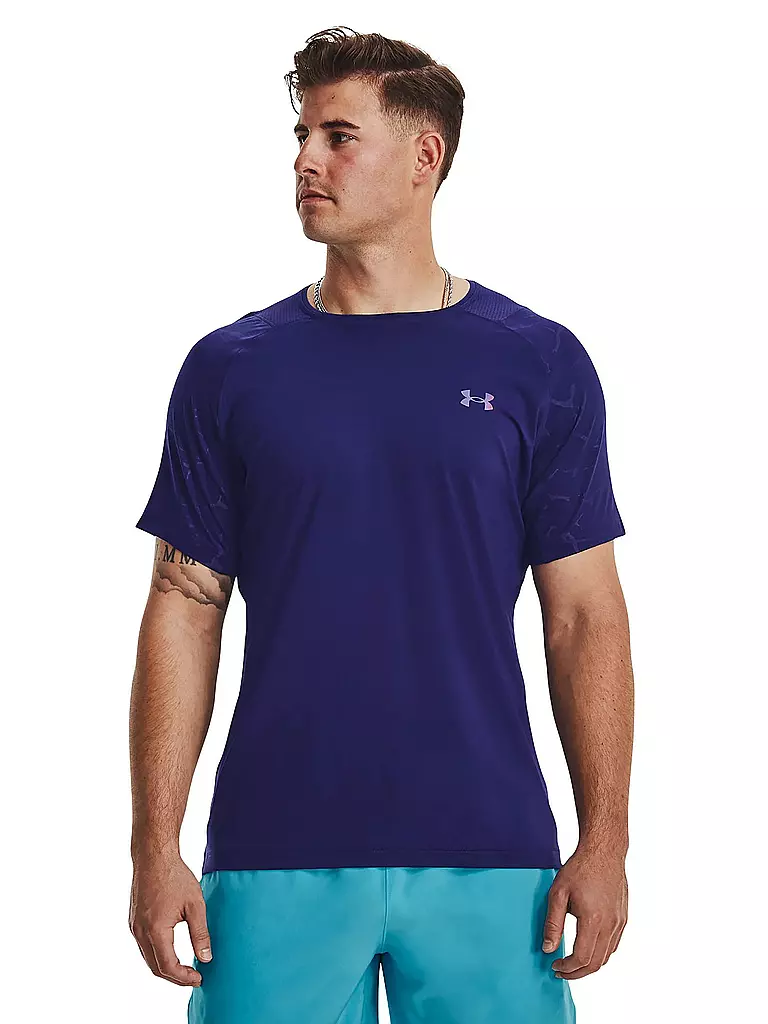 UNDER ARMOUR | Herren Fitnessshirt UA Rush Emboss | blau