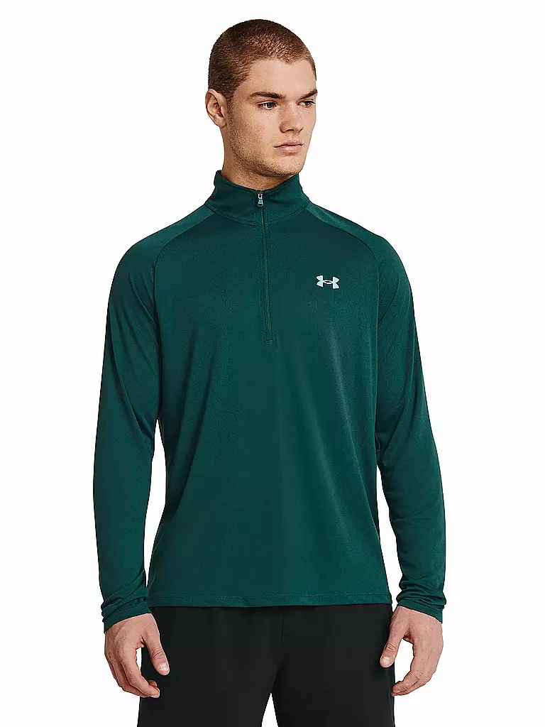 UNDER ARMOUR | Herren Fitnessshirt UA Tech™ Shirt mit ½-Zip | petrol