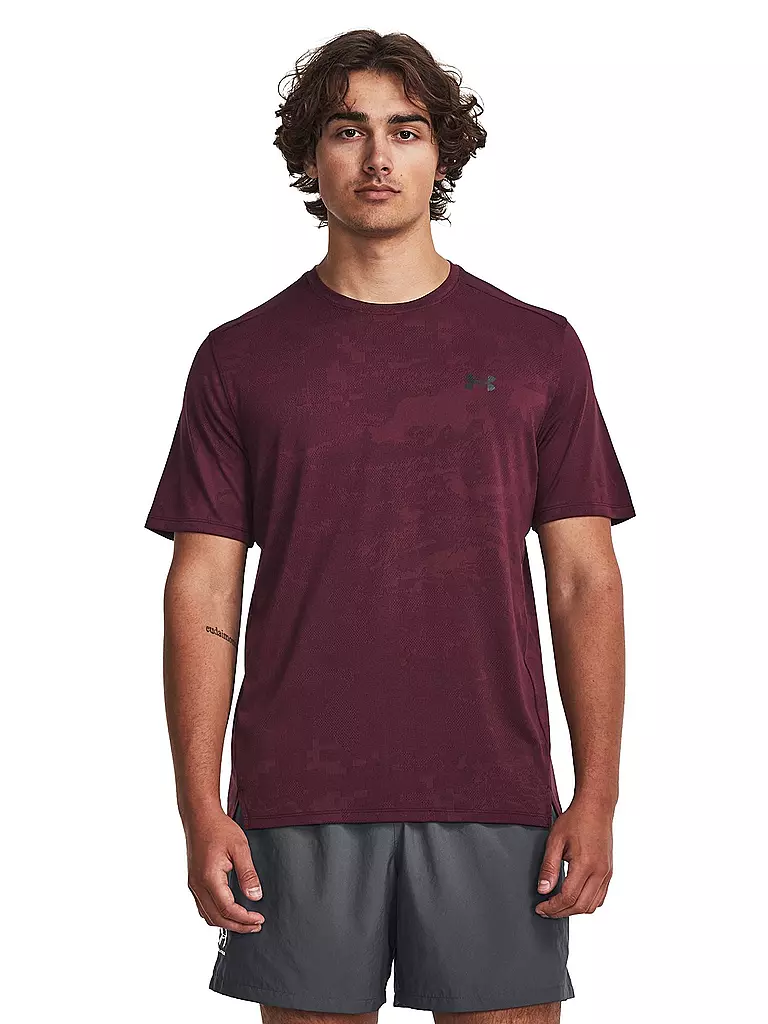 UNDER ARMOUR | Herren Fitnessshirt UA Tech™ Vent Jacquard | dunkelrot