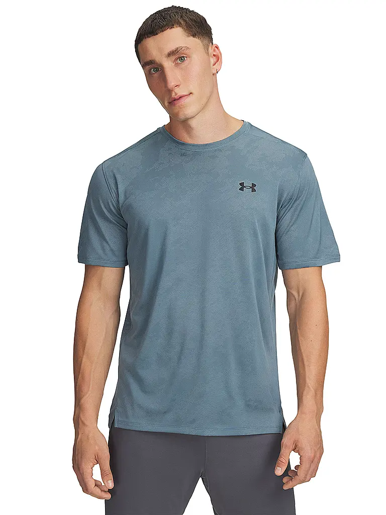UNDER ARMOUR | Herren Fitnessshirt UA TechTM Vent Jacquard | petrol