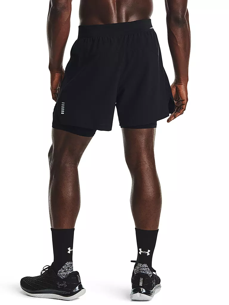 UNDER ARMOUR | Herren Fitnessshort UA Iso-Chill Run 2-in-1 | schwarz