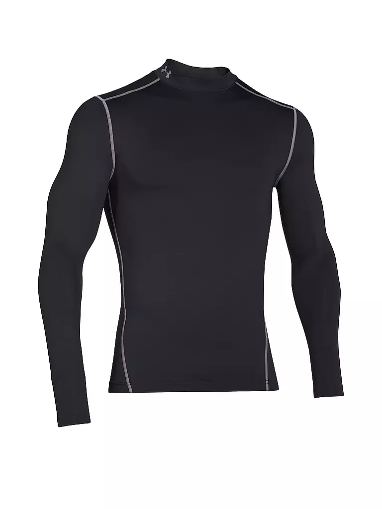 UNDER ARMOUR | Herren Fußball Kompressions-Mock-Shirt ColdGear® Armour | schwarz