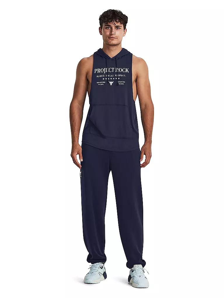 UNDER ARMOUR | Herren Hoodie Project Rock Sleeveless | dunkelblau