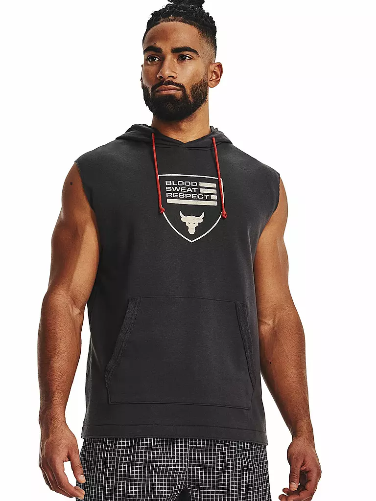 UNDER ARMOUR | Herren Hoodie UA Project Rock ärmellos | grau