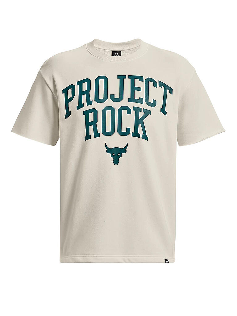 UNDER ARMOUR | Herren T-Shirt Project Rock Heavyweight Terry  | beige