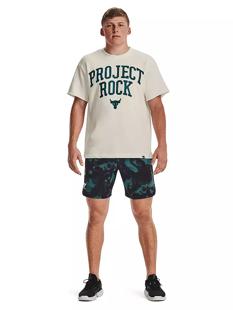 UNDER ARMOUR | Herren T-Shirt Project Rock Heavyweight Terry | beige