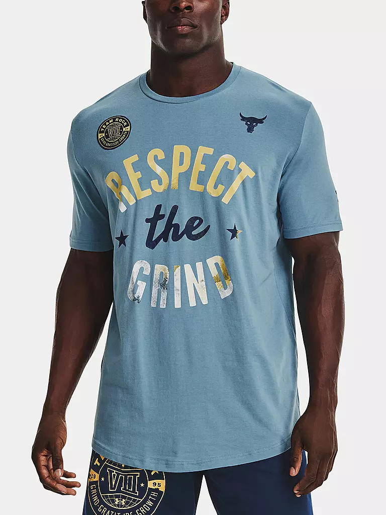 UNDER ARMOUR | Herren T-Shirt Project Rock The Grind | blau