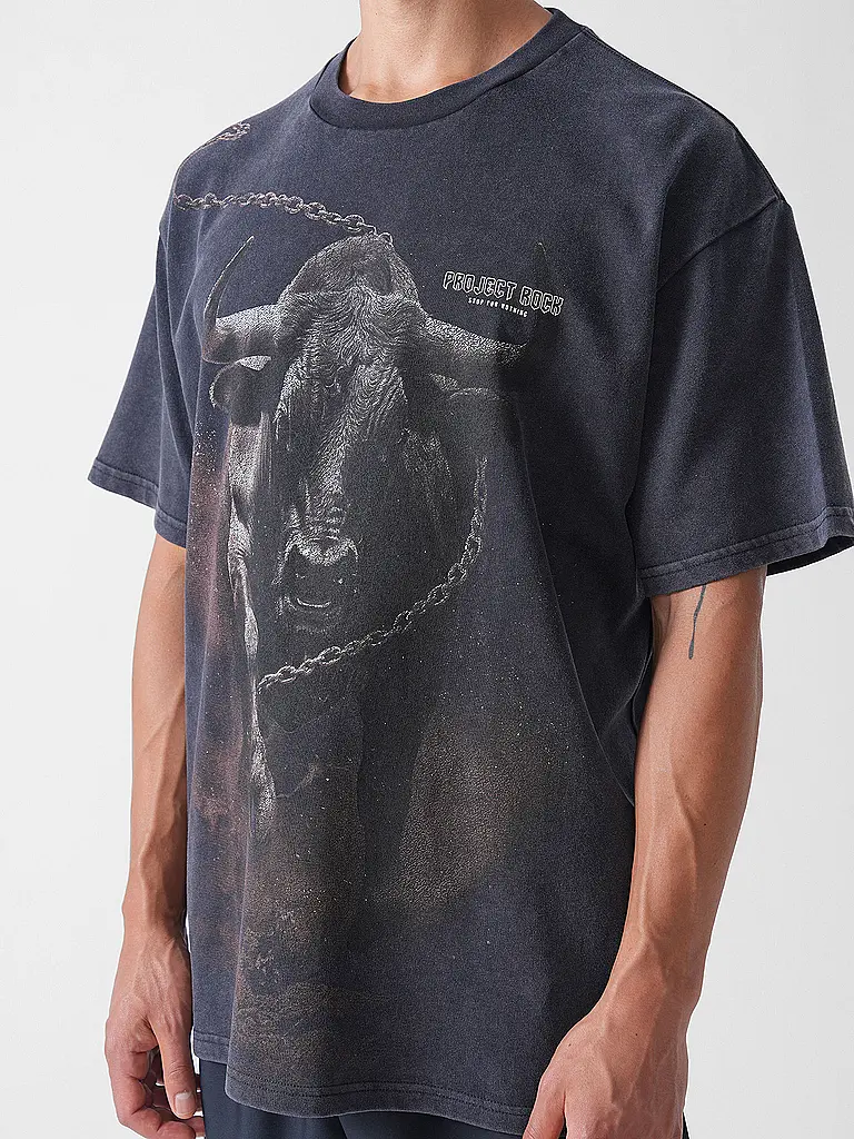 UNDER ARMOUR | Herren T-Shirt The Rock Washed | Schwarz