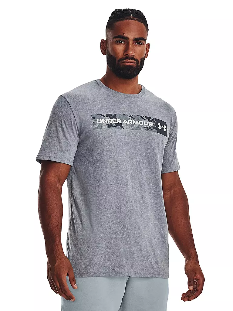 UNDER ARMOUR | Herren T-Shirt UA Camo Chest Stripe | grau