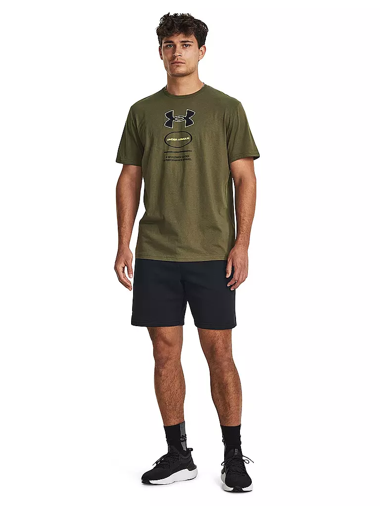 UNDER ARMOUR | Herren T-Shirt UA Logo Branded Gel Stack | schwarz
