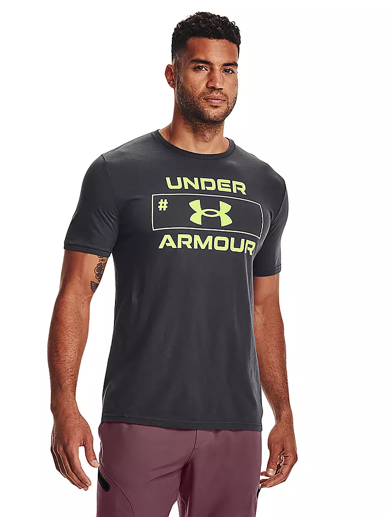 UNDER ARMOUR | Herren T-Shirt UA Number Script | grau