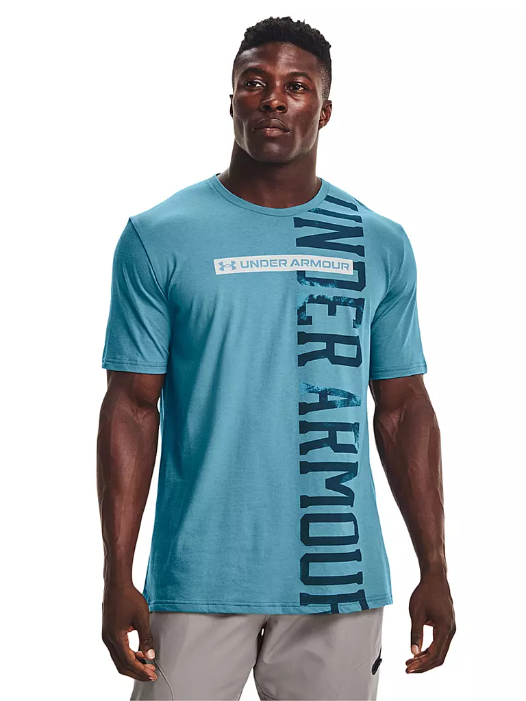 UNDER ARMOUR | Herren T-Shirt UA Vertical Signature | blau