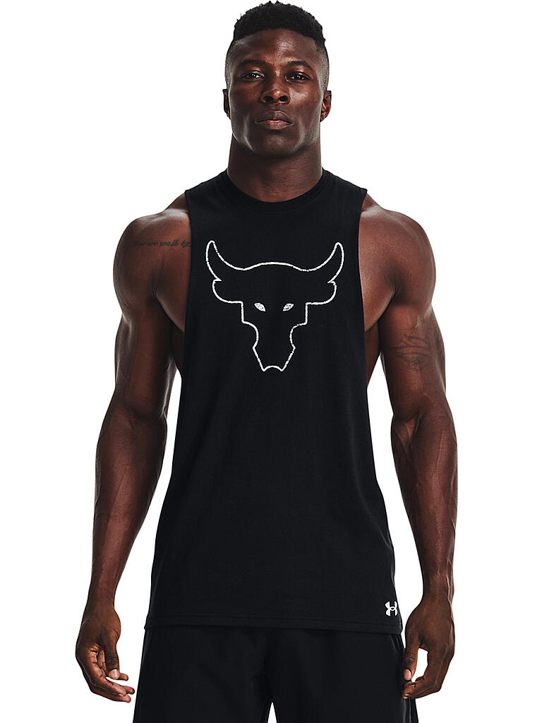 UNDER ARMOUR | Herren Tank Project Rock Brahma Bull | schwarz