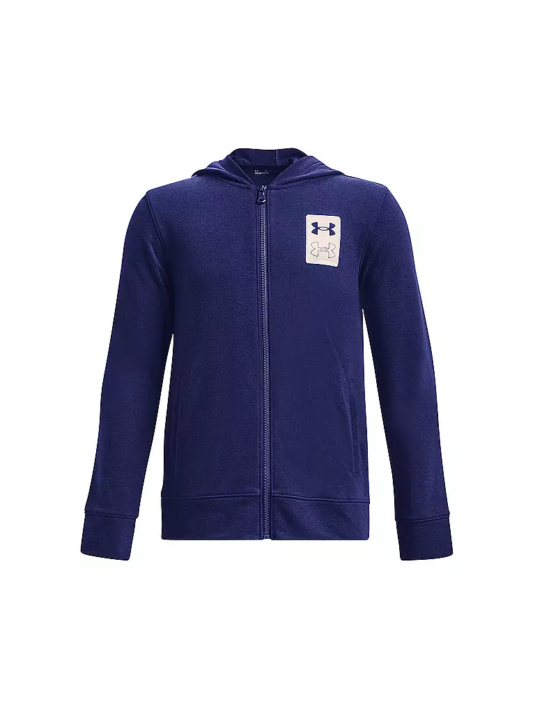 UNDER ARMOUR | Jungen Kapuzenjacke UA Rival Hoodie aus French Terry mit durchgehendem Zip | dunkelblau