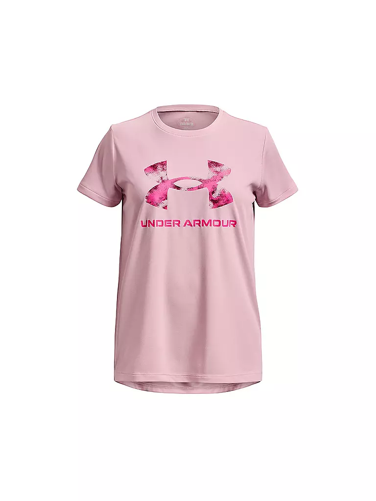 UNDER ARMOUR | Mädchen Fitnessshirt UA Tech™ Print Fill Big Logo | rosa