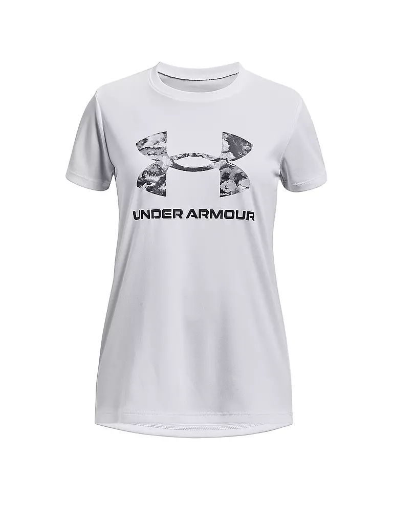 UNDER ARMOUR | Mädchen Fitnessshirt UA Tech™ Print Fill Big Logo | weiss