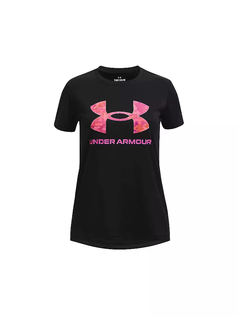 UNDER ARMOUR | Mädchen Fitnessshirt UA Tech™ Print Fill Big Logo | schwarz