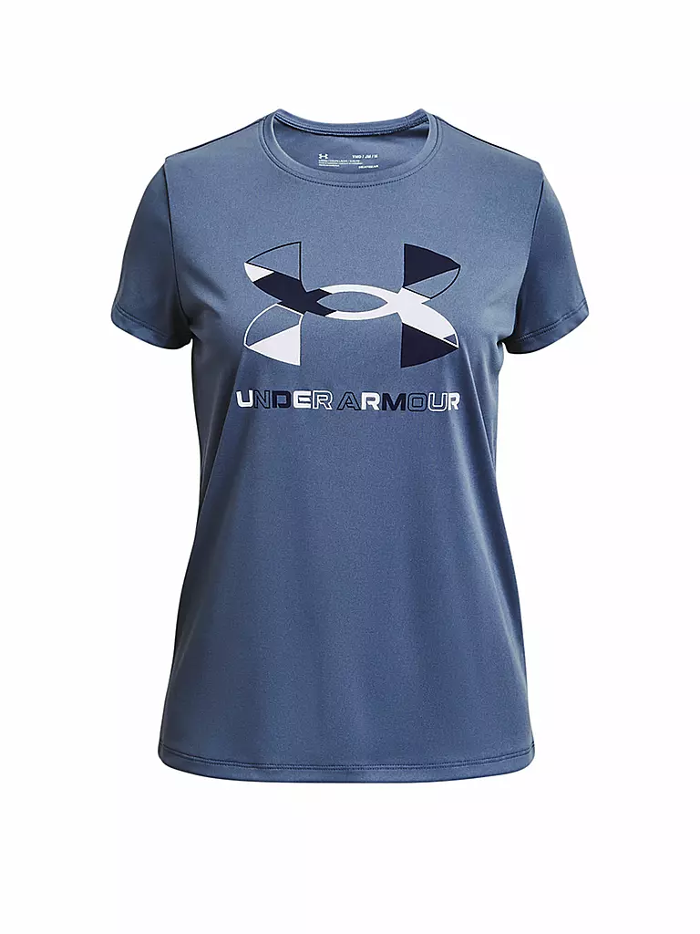 UNDER ARMOUR | Mädchen T-Shirt UA Tech ™ Grafik Big Logo | blau