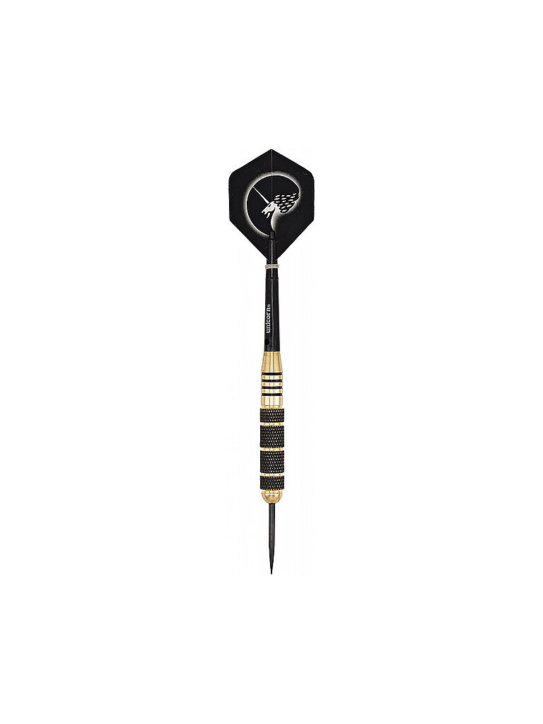 UNICORN Steeldart-Pfeile Core Plus Brass Black Edition schwarz