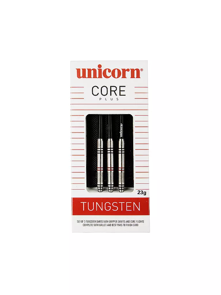 UNICORN | Steeldart-Pfeile Core Plus Tungsten | schwarz