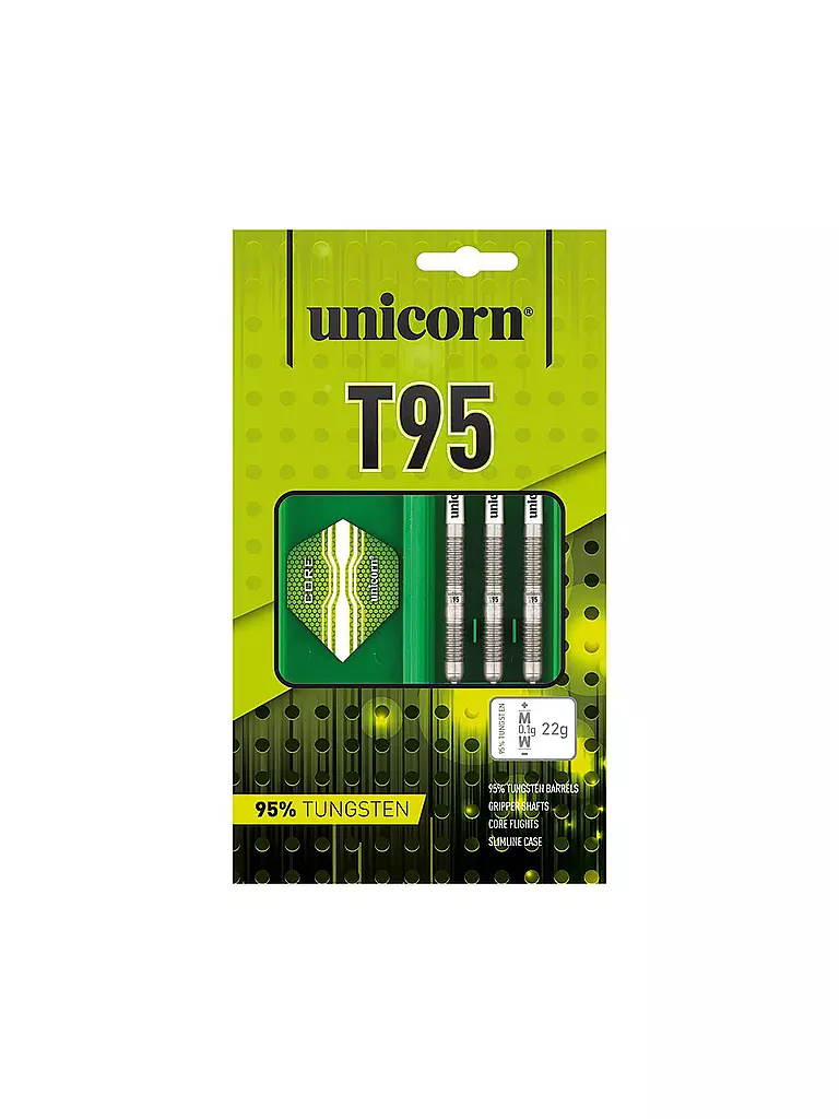 UNICORN | Steeldart-Pfeile Core XL T95 22g | blau