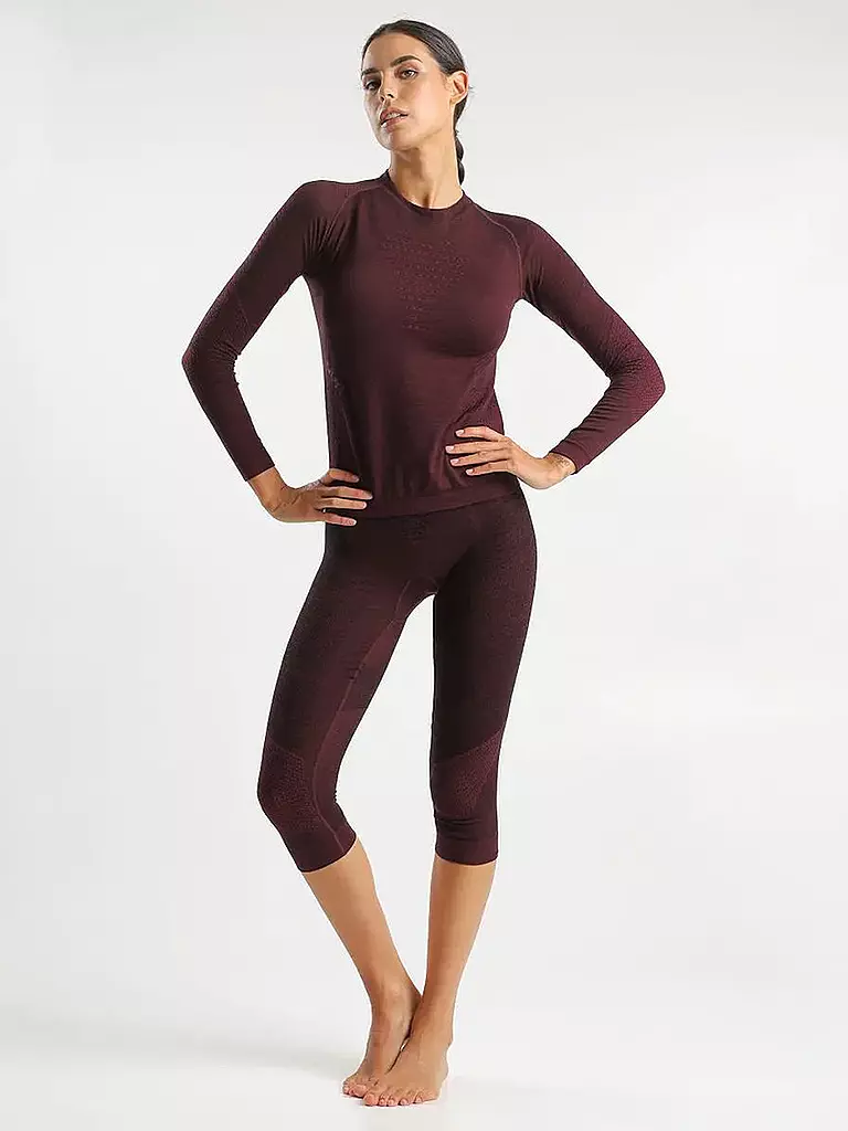 UYN | Damen Unterziehhose Fusyon Biotech Medium Merino 3/4 | dunkelrot