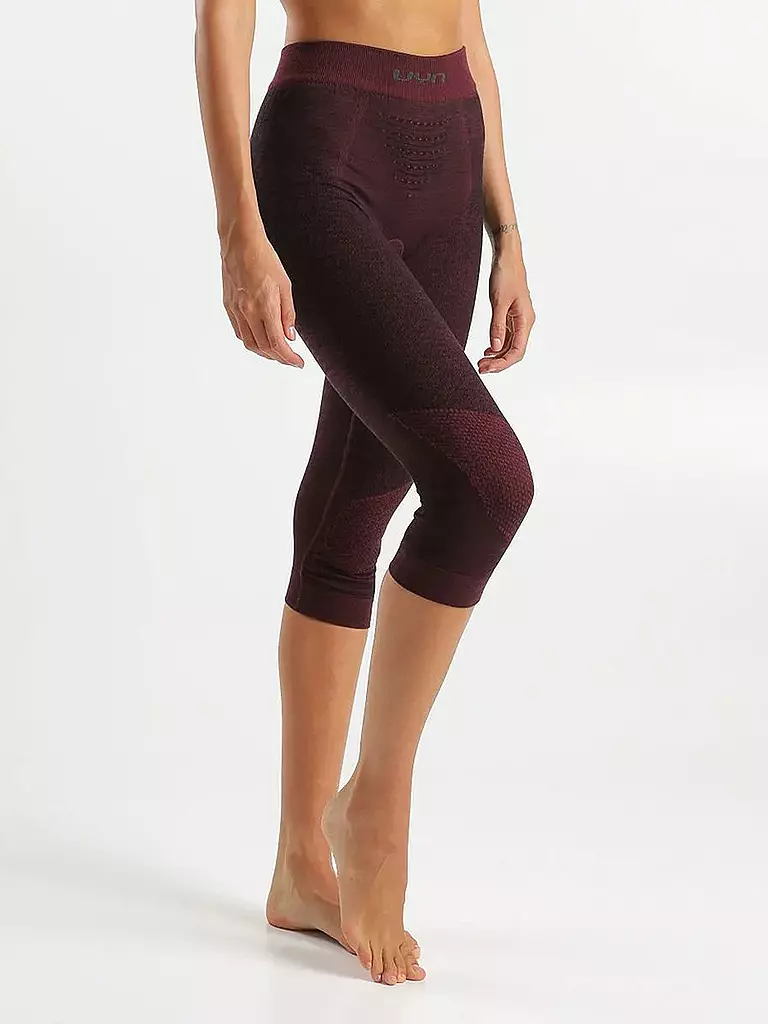 UYN | Damen Unterziehhose Fusyon Biotech Medium Merino 3/4 | dunkelrot