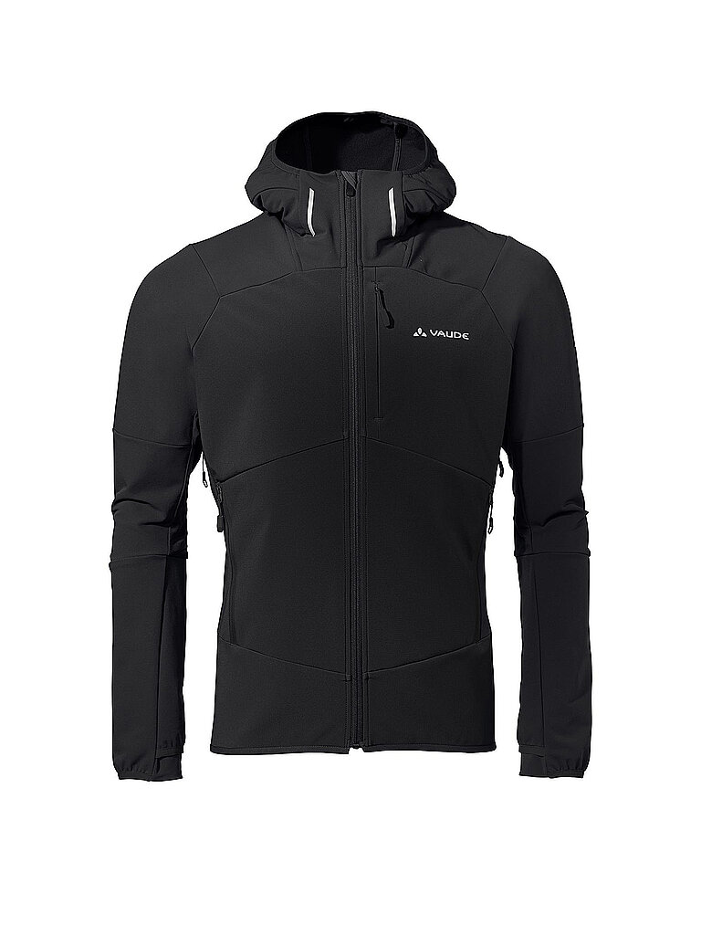 VAUDE Herren Softshelljacke Larice  Hoodie schwarz | M