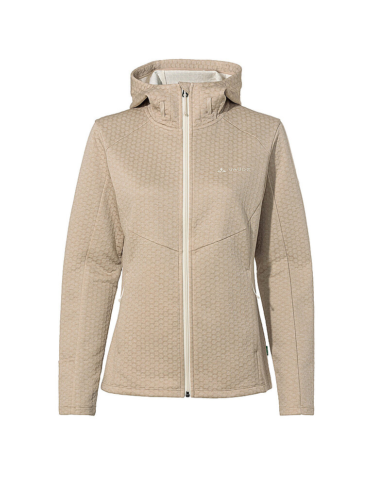 VAUDE Damen Fleecejacke Skomer Hiking Hoodie camel | 38