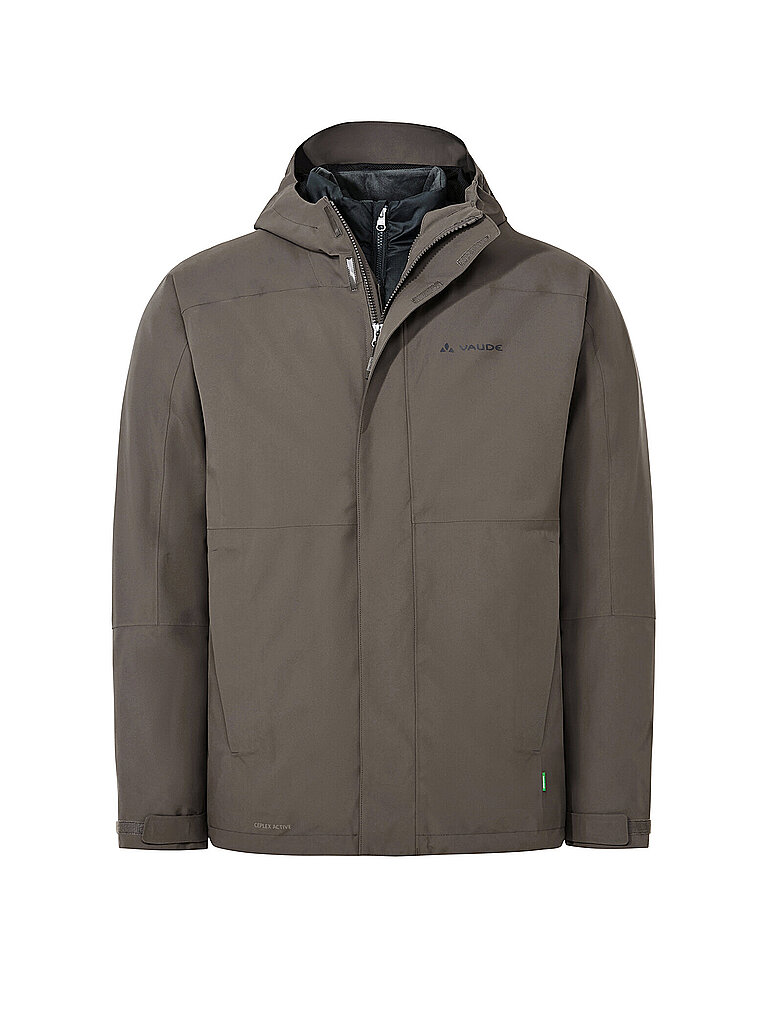 VAUDE Herren Wanderjacke Neyland 2L 3in1 Hoodie braun | M