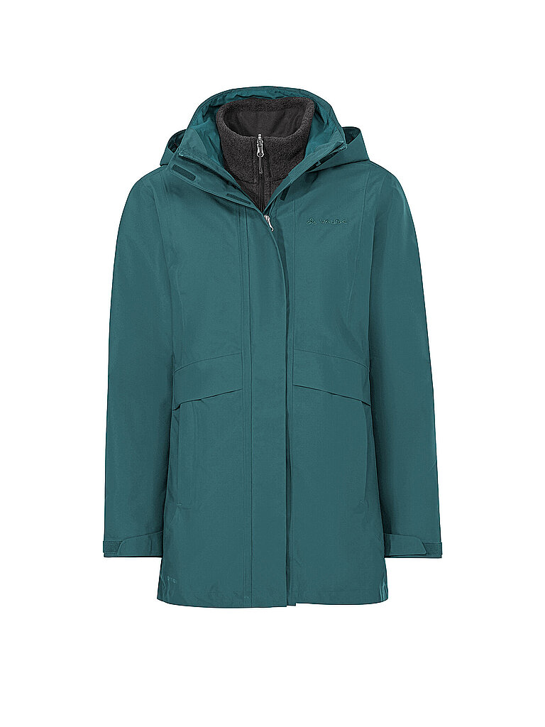 VAUDE Damen Winterparka Idris 3-in-1 Hoodie petrol | 36