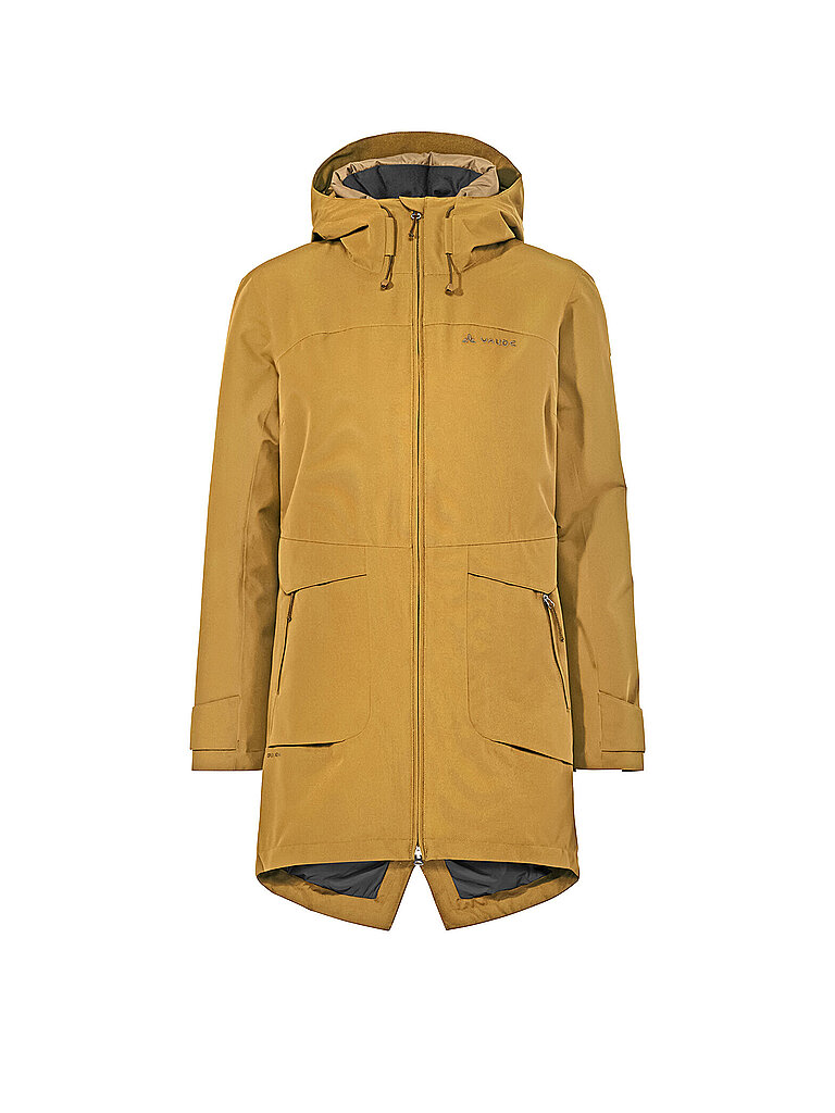 VAUDE Damen Winterparka Skomer Winter III Hoodie hellbraun | 36